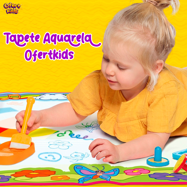 Tapete Aquarela Creativakids - Desenhos Mágicos! + Kit de brinde (PROMOÇÃO EXCLUSIVA)