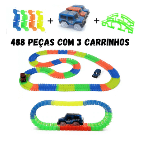 Carrinho Com Pista Luminosa Mágica - Super Cart